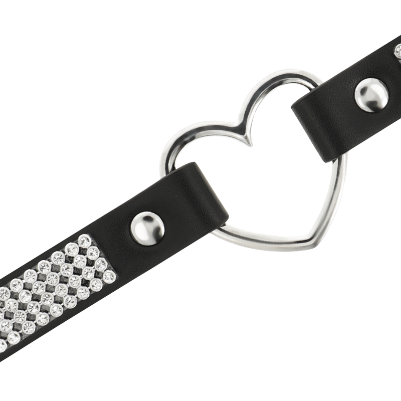 Coquette - Chic Desire Vegan Leather Choker With Heart