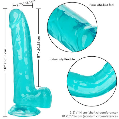 California Exotics - Size Queen Dildo Blue 20.3 Cm