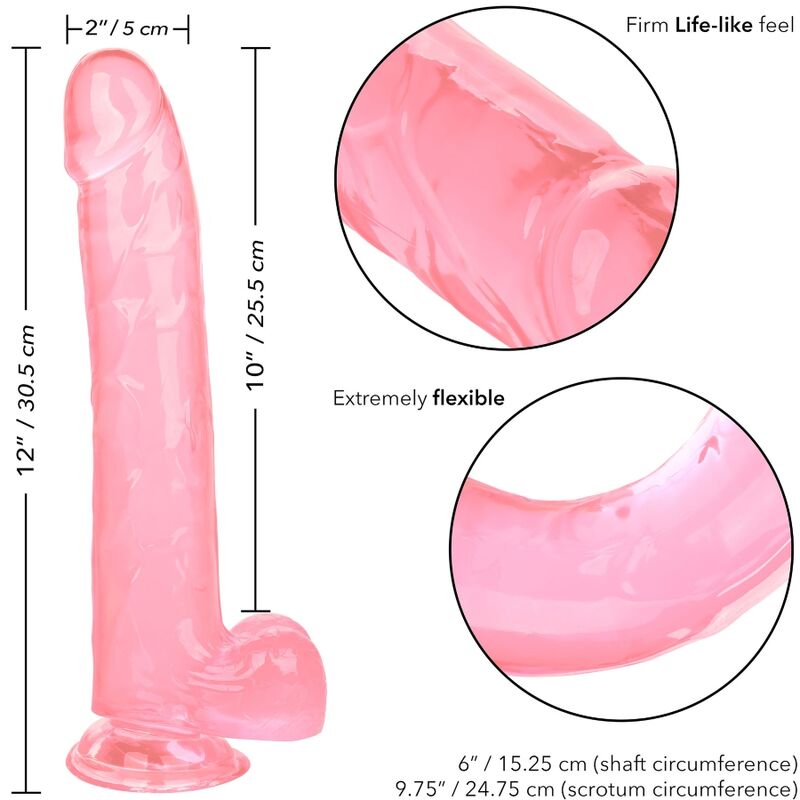 California Exotics - Size Queen Dildo Pink 25.5 Cm