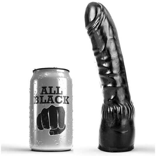 Enjoy enhanced stimulation with the All Black Curved Realistic Dildo. Ergonomic, body-safe, and perfect for intense pleasure. Compatible with water and silicone lubricants.1