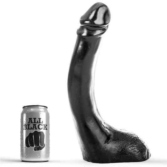 Enjoy deep satisfaction with the All Black Dildo Ultimate. Realistic head and balls, soft texture, and body-safe. Compatible with water and silicone lubricants.1