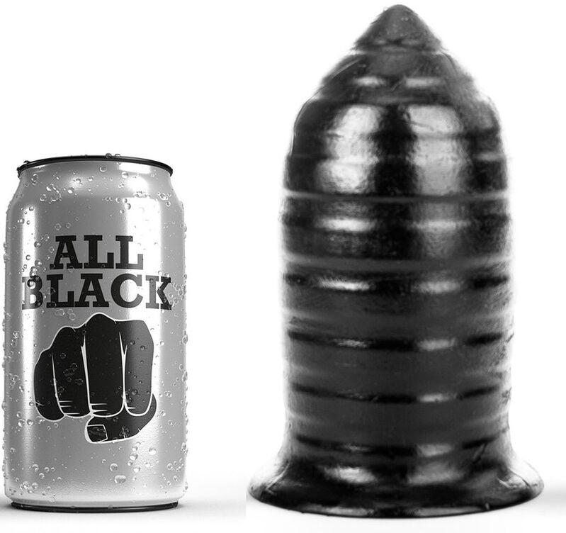 The All Black Thick Anal Plug ribbed, 8 cm diameter design provides intense anal stimulation. Hypoallergenic, body-safe, and compatible with water and silicone-based lubricants.1