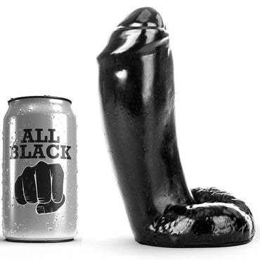 Discover realistic sensations with the All Black Dildo Realistic Testicles. Perfect for all levels, body-safe, and compatible with water or silicone lubricants.1