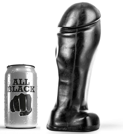 Discover deep, fulfilling sensations with the All Black Dong Broad Toe. Thick, sturdy, and lifelike with testicles. Body-safe and compatible with all lubricants.1