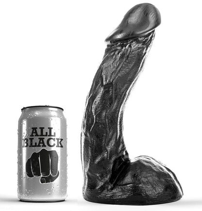 Enjoy versatile pleasure with the All Black Dong Vaginal Dildo. Soft, flexible, and body-safe for both anal and vaginal play. Compatible with all lubricants.1