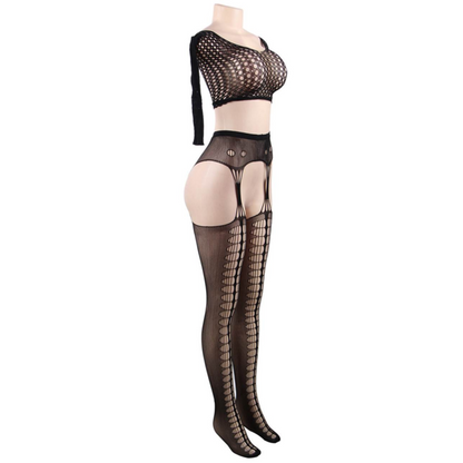 Queen Lingerie - Bodystocking Top Long Sleeve S/L