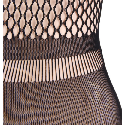 Queen Lingerie - Short Sleeve Net Body Dress S/L