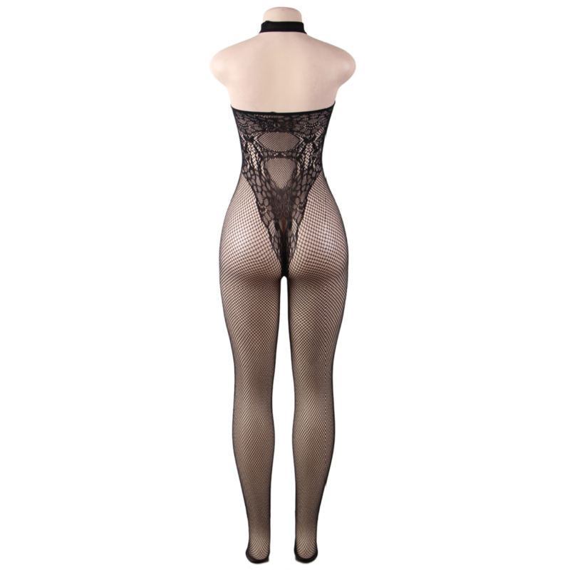 Queen Lingerie - Bare Back Bodystocking S/L