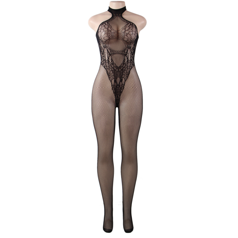 Queen Lingerie - Bare Back Bodystocking S/L