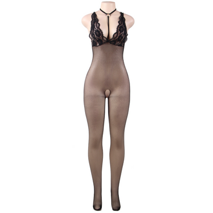 Queen Lingerie - Net Bodystocking With S/L Opening