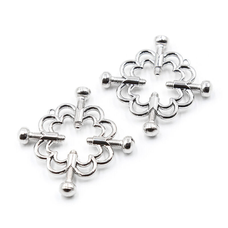 Ohmama Fetish - Metallic Flower Clips