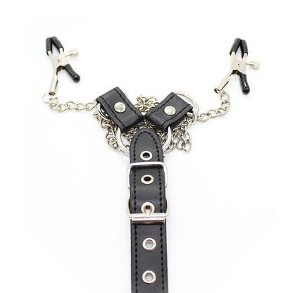 Ohmama Fetish - Nipple Clamps With Chains And Penis Ring