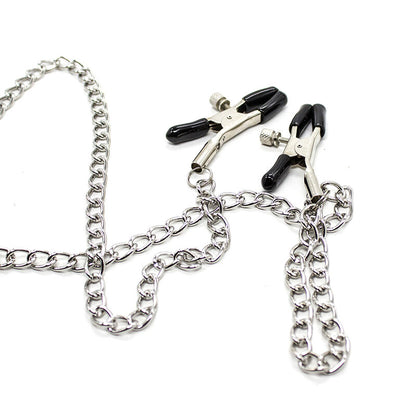 Ohmama Fetish - Nipple Clamps With Chains And Penis Ring