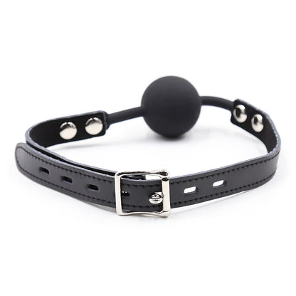 Ohmama Fetish - Silicone Ball Gag With Leather Belt