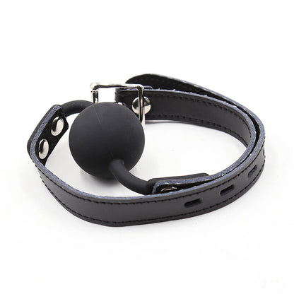 Ohmama Fetish - Silicone Ball Gag With Leather Belt