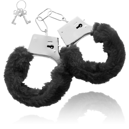 Ohmama Fetish Flurry metal cuffs fur trim detail