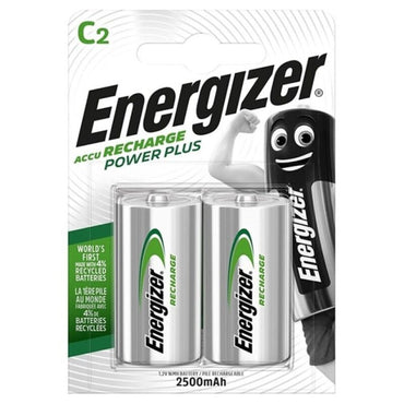 Energizer - Power Plus Rechargeable Battery Hr14 C 2500Mah 2 Unit