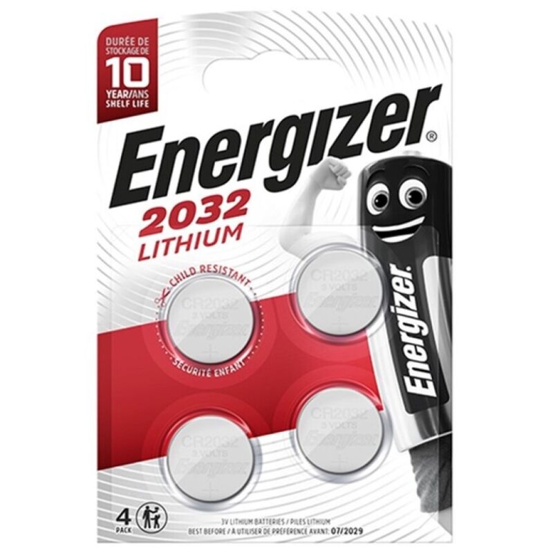 Energizer - Battery Lithium Button Cr2032 3V 4 Unit