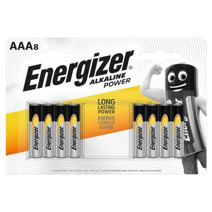 Energizer Alkaline AAA Batteries LR03 – Batteries & Accessories – 8 Pack – product photo 1