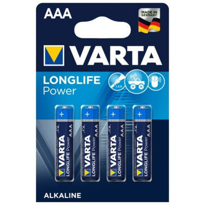 Varta Longlife Power AAA LR03 Alkaline Battery – Batteries & Accessories – 4 Pack – product photo 2