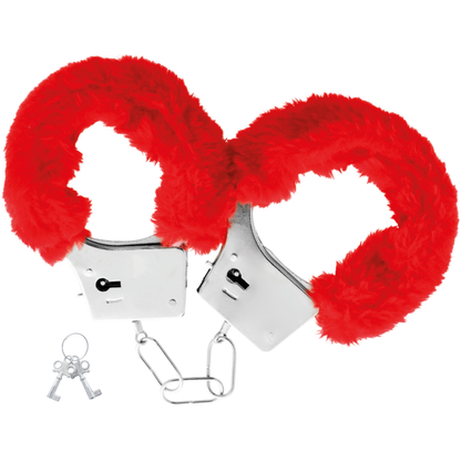 Ohmama Fetish Flurry fur-trimmed metal handcuffs