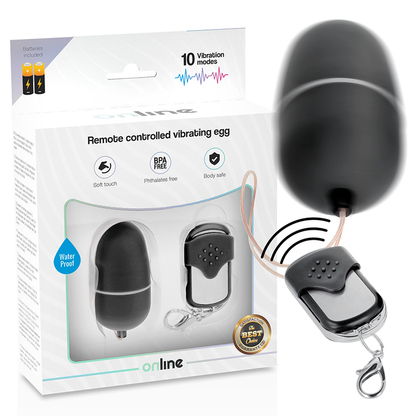 Online - Remote Control Vibrating Egg M Black