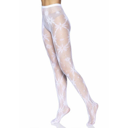 Leg Avenue - Snowflake Fishnet Tights One Size