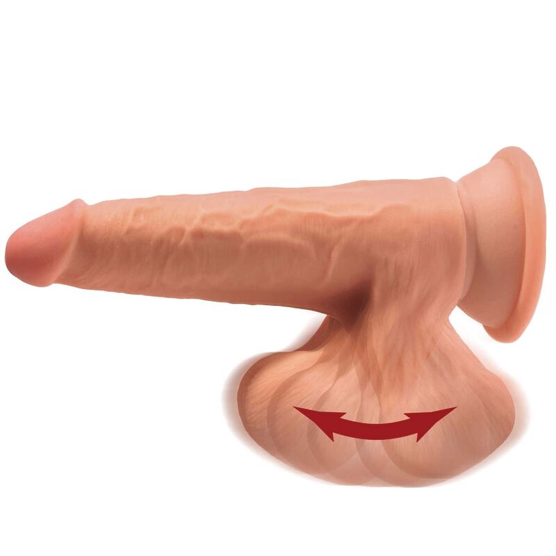 King Cock - Plus 3D Dildo Swinging Balls 15.2 Cm