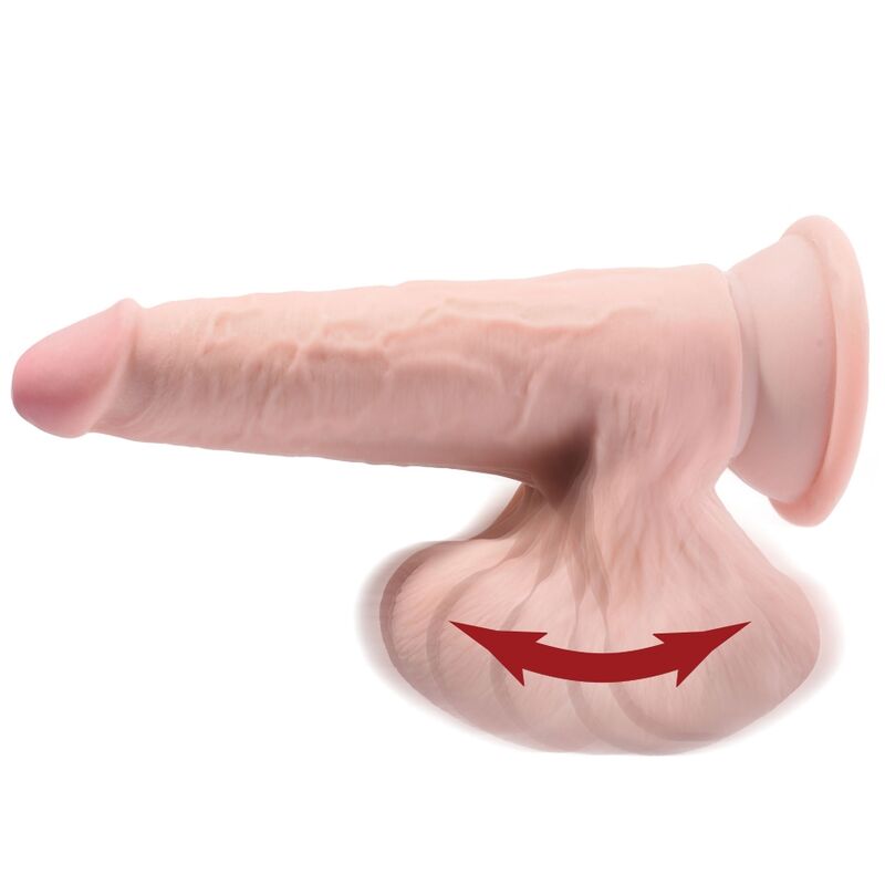 King Cock - Plus 3D Dildo Swinging Balls 20.3 Cm