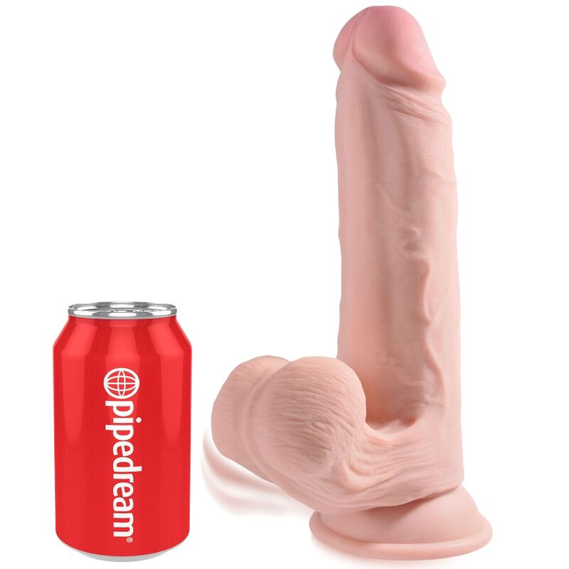 King Cock - Plus 3D Dildo Swinging Balls 20.3 Cm