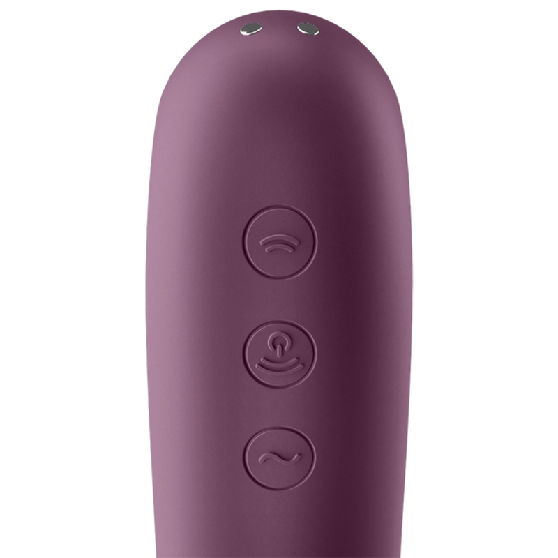 Satisfyer - Dual Kiss Air Pulse Vibrator Wine Red