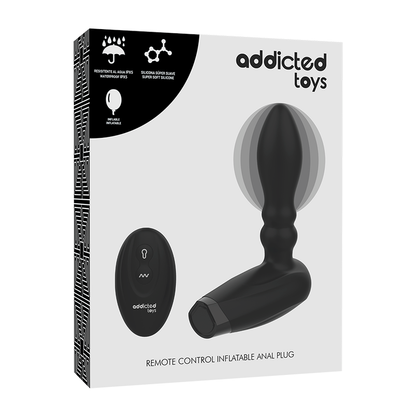 Experience customizable pleasure with the Addicted Toys Inflatable Remote Control Plug. Enjoy 10 vibration modes, P-spot stimulation, and USB rechargeable convenience.5