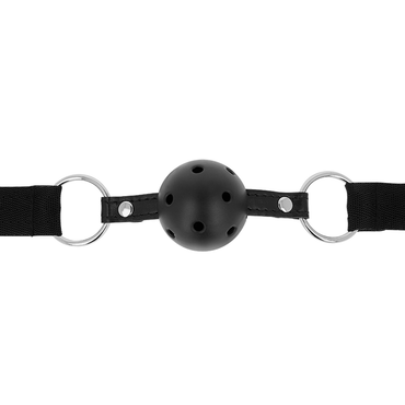 Ohmama Fetish Black Fabric Breathable Ball Gag