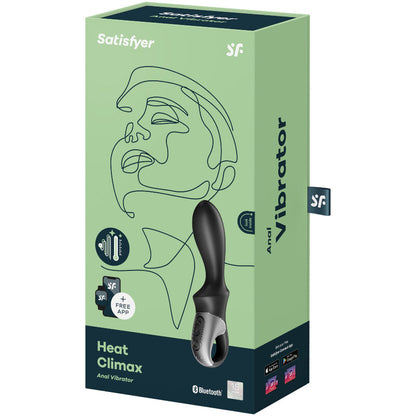 Satisfyer - Heat Climax Anal Vibrator App Black