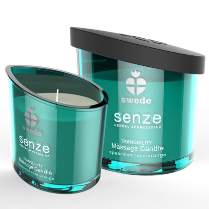 Swede - Senze Tranquility Massage Candle - Spearmint, Rose, Orange