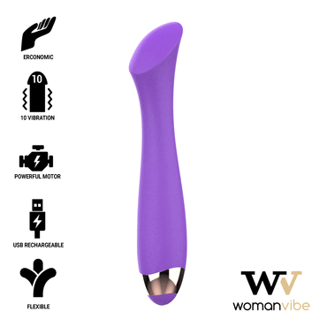 WOMANVIBE - Mandy "K" Point Silicone Rechargeable Vibrator by DelighTo
