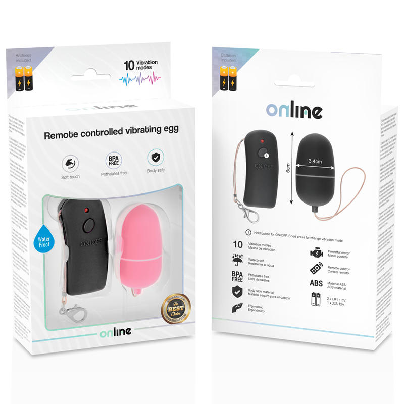 Online - Remote Controlled Vibrating Egg Pink