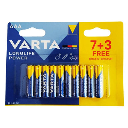 Varta Longlife Power AAA LR03 Alkaline Battery – Batteries & Accessories – 10 Pack – product photo 1