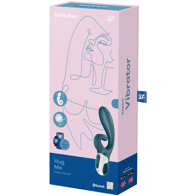 Satisfyer - Hug Me Rabbit Vibrator App Blue