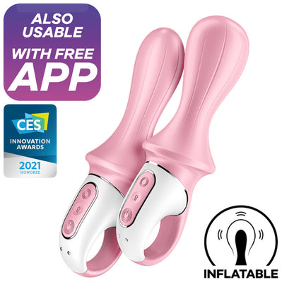 Satisfyer - Air Pump Booty 5+ Inflatable Anal Vibrator Pink