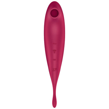 Satisfyer - Twirling Pro+ Air Pulse Stimulator & Vibrator App Red