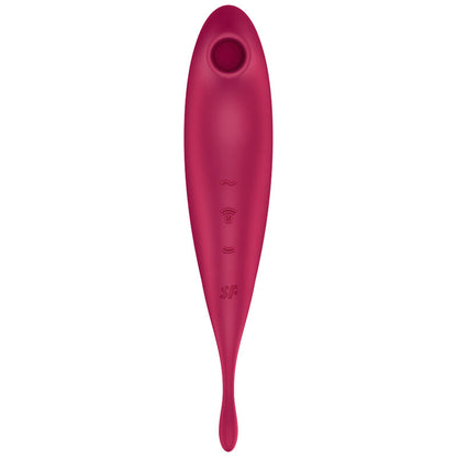 Satisfyer - Twirling Pro+ Air Pulse Stimulator & Vibrator App Red