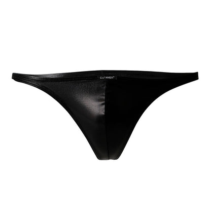 Cut4Men - Brazilian Brief Black Leatherette S