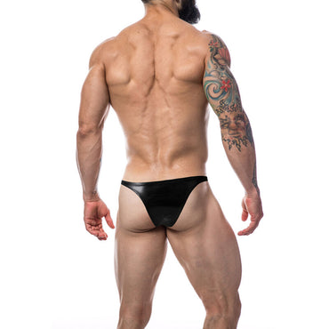 Cut4Men - Brazilian Brief Black Leatherette S