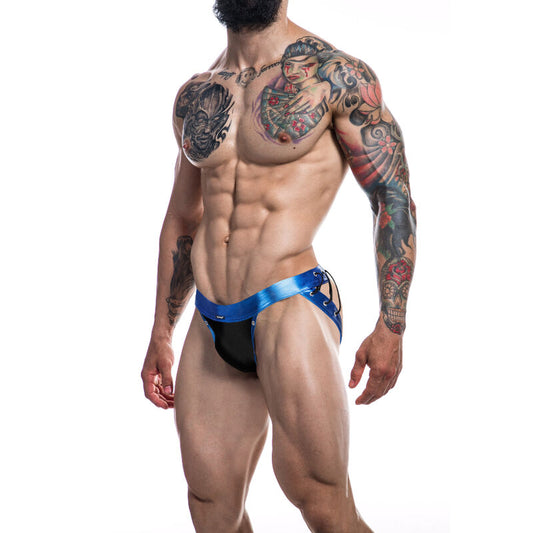 Cut4Men - Jockstrap Desire Blue Leatherette Xl