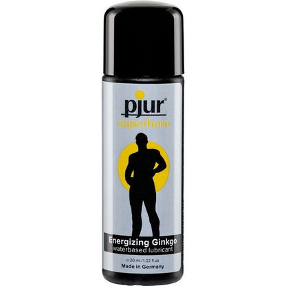 Pjur Superhero water-based delay lubricant label detail