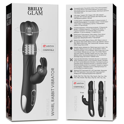 Brilly Glam- Moebius Rabbit Vibrator & Rotator Compatible With Watchme Wireless Technology