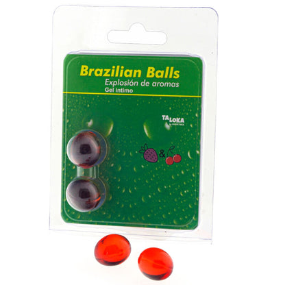 Taloka Brazilian Balls Intimate Gel — 2 Balls / Strawberry and Cherry