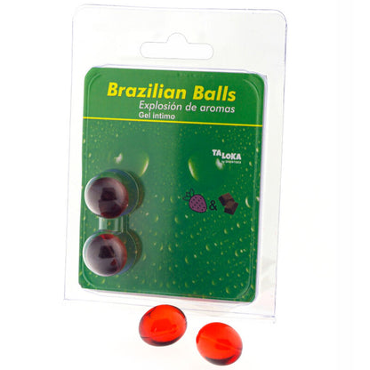 Taloka Brazilian balls intimate gel strawberry and chocolate pack