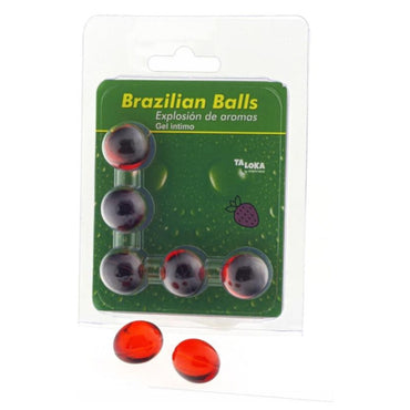 Taloka - 5 Brazilian Balls Strawberry Intimate Gel